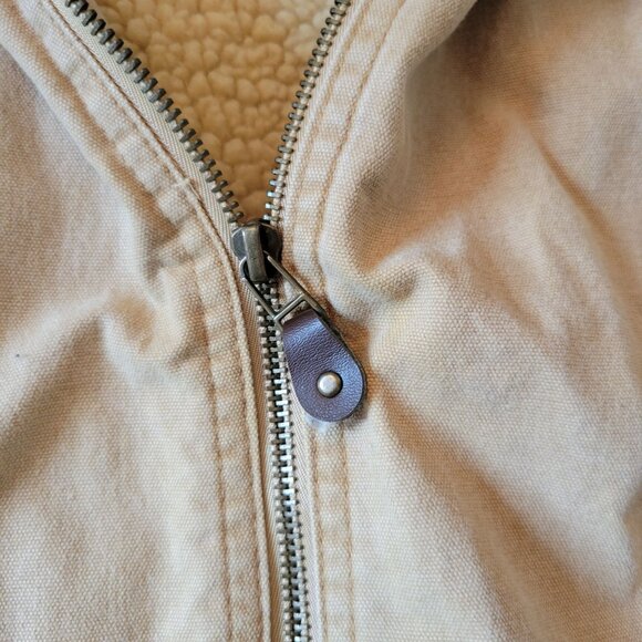 Wrangler Hero Sherpa Lined Tan Canvas Vest XL Work Barn Chores Layering Winter - Picture 6 of 8